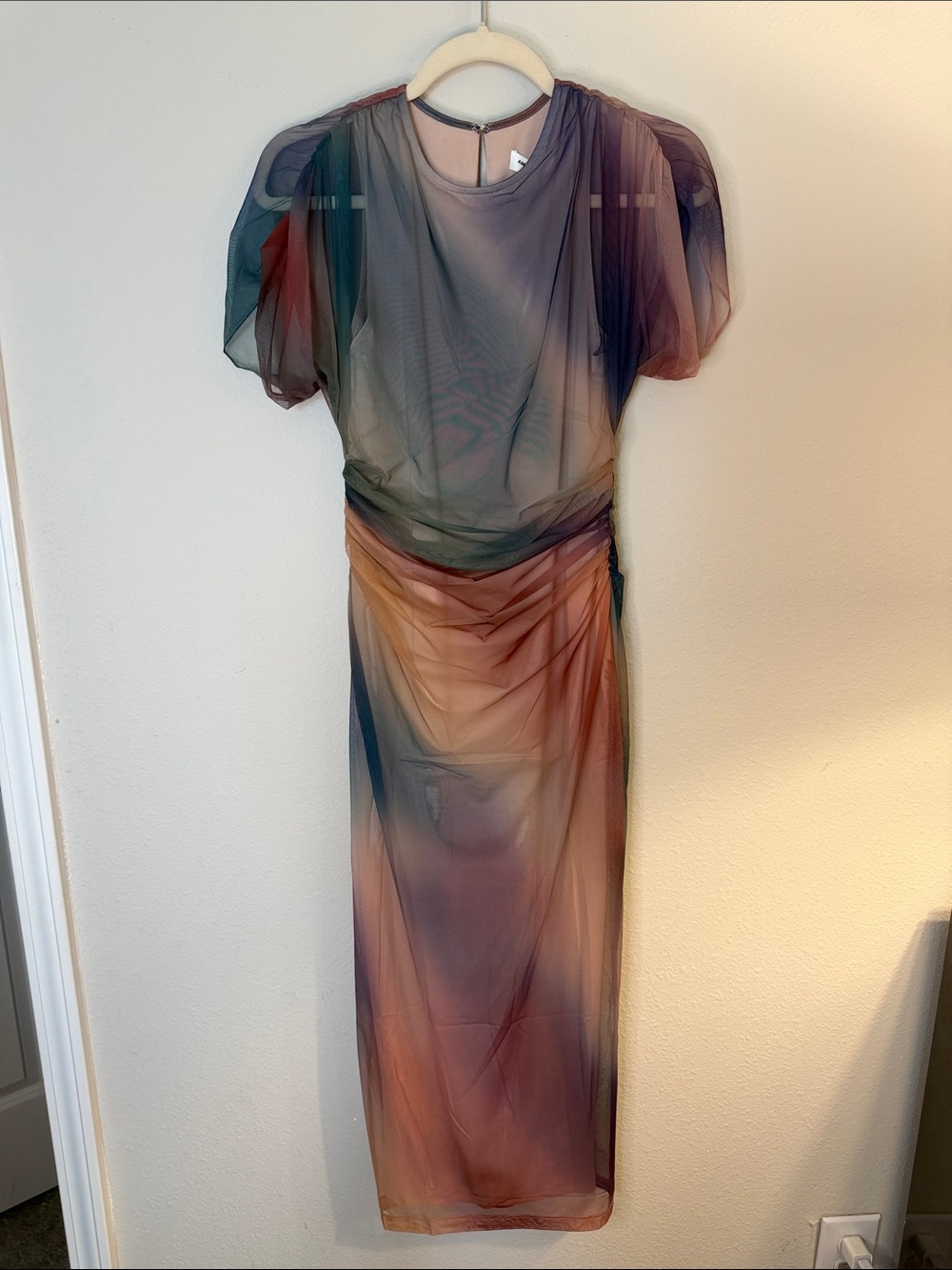 Amanda Uprichard Sheer Ombre Celestia Midi Dress